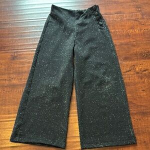 Zara girls Sparkly knit black pants